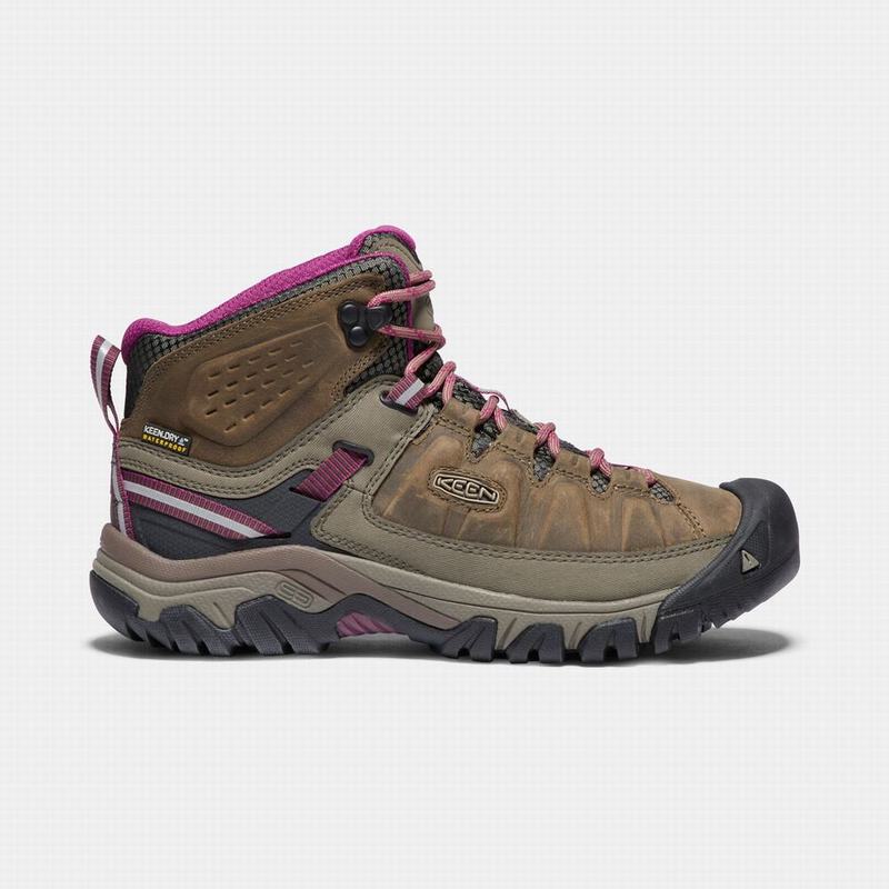 Keen Targhee III Waterproof Mid - Kadın Trekking Bot - Kahverengi/Mor - Türkiye (581042AWR)